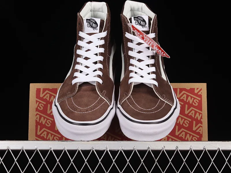 All Categories Vans Vans Series Vans Hi Vans High Top Vans Sk8-Hi Mocha Brown Vans Official Japanese Style High Top Casual Canvas Shoes VN0A5JMJ8EE